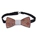 The Ideal Company Wood Wooden Bow Tie Handmade With Adjustable Strap