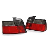 A Pair of Depo Red and Clear lense Full LED Tail Lights - BMW 3-Series E36 4DR... by Depo