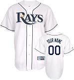 MLB Men's Tampa Bay Rays Replica Jersey Personalized (White, 36/Small)
