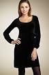 New Juicy Couture Velour Scoop Neck Dress BLACK