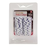 11.5 Gram White Striped Dice Chips in Retail Package
