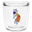 Kokopelli 12 oz Double-Old-Fashioned Insulated Beverage Tumbler, Clear