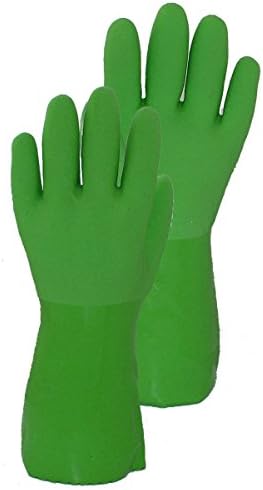 Wonder GlovesSeamless 100-Percent Cotton Liner Vinyl Glove, Small, Green