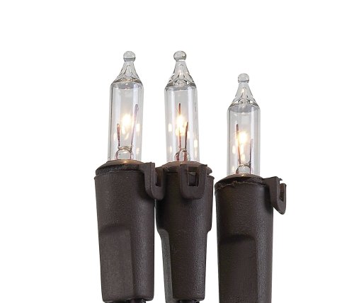 Bethlehem Lighting Indoor/Outdoor Miniature 100 Light Set, Clear with Brown Wire