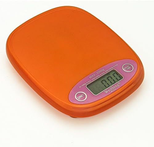 Kitchen Scale, Woodsam (TM) Digital Electronic Orange Jewelry Postal Food Scale with 6.6lb Capacity and Convertible Units
