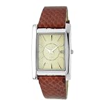 RobertoBianciMidsizeSnakeSkinLeatherStrapWatch#1838LEA_BEI