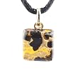 Handmade Murano Glass Pendant - Ally Square S Gold/Black Style2