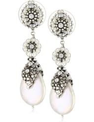 Miguel Ases Freshwater Cultured Pearl Briolette and Sterling Silver Earrings