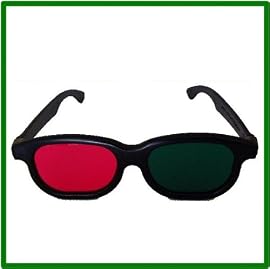 3D Glasses Green and Magenta - For 3D DVD and Blu Ray - Anaglyph