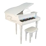 Stunning 'Baby' Baby Grand Toy Piano - 20-In Tall - White
