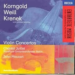 Korngold/Weill/Krenek: Violin Works