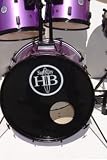HB 22x16 Bass Drum Black Hardware - Purple Finish - B000LZDB6E