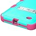 Samsung Galaxy Mega 2 G750 Case, Kaleidio [Mybat Natural TUFF] Dual Layer Shock Proof Hybrid Case Cover w/Metal Kickstand [Includes a Overbrawn Prying Tool & Stylux Stylus] [Turquoise/Pink]