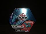 Bakugan Battle Brawlers Bakubronze Series Aquos (Blue) Bakutin ~ Inside are 2 Collector Bakugan, 5 Ability Cards, 5 Metal Gate Cards and 2 Removable Trays~The Perfect place to store all of your Bakugan!