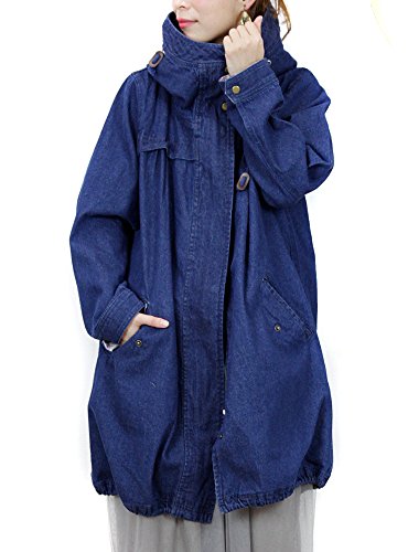 (Goldjapan)ゴールドジャパン 大きいサイズレディース ミリタリー デニム モッズコート maru-696104