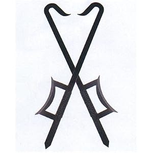 Chinese Hook Swords Set Of 2 Silver