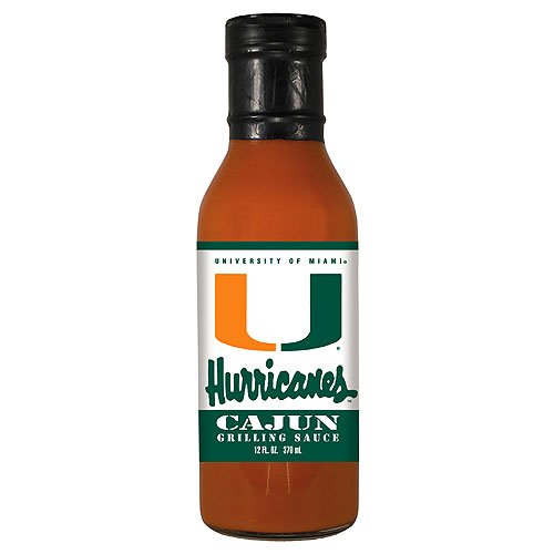 Miami Hurricanes NCAA Cajun Grilling Sauce - 12oz by Hot Sauce Harry