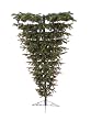 7.5' Pre-Lit Mixed Pine Artificial Upside Down Christmas Wall Tree - Clear Lites