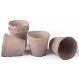 Buy 100 NEW Round Jiffy Peat Pots Size 4.5x4 ~ Pots Are 4.5 Inch Round At the Top and... by Jiffy Pots
