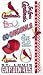 Set of 6 Sheets of St. Louis Cardinals Temporary Tattoos