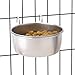 ProSelect Stainless Steel Hanging Pet Cage Bowl, 64-Ounce