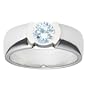 18k White Gold Semi-Bezel Engagement Ring Setting