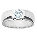 14k White Gold Semi-Bezel Engagement Ring Setting