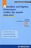Annales corrig�es Concours Cadre de sant�
