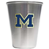 Bergamot Michigan Wolverines Stainless Steel Shot Glass Set of 4