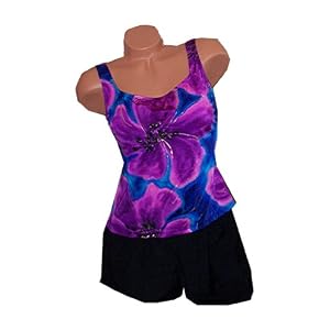Longitude Swimsuit Hip Hider Opium 2 Piece Shortini Jogger Swimsuit by It Figures