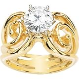 Gorgeous! 14k Yellow-gold Moissanite 7.5MM 1 1/2 CT TW Solitaire Women's Ring