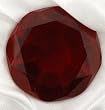 Ruby Faceted Diamond Cut Glass Display Jewels - 40x25mm