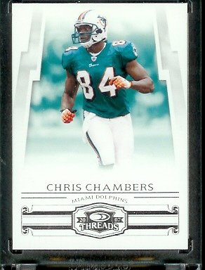 2007 Donruss Threads Football Cards # 24 Chris Chambers - Miami Dolphins