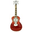 Red Guitar Pin Brooch