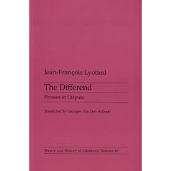 The Differend: Phrases in Dispute (Theory & History of Literature)