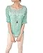 Gillberry Women's V-Neck Casual Short Sleeve T-Shirt Blouse Tees Tops (XL, Blue)