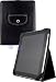HHI iPad Faux Leather Case with Flip Portraits Stand – PortraitsFlip Black (Free HandHelditems Sketch Universal Stylus Pen)