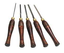 PSI Woodworking LCMINI2 Mini 5-Piece HSS Wood Lathe Chisel Turning Set