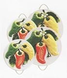 CHILI PEPPER 3-D Stove / Burner Covers Set of 4 *NEW*