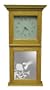 Oak Wall Clock With Hummingbird Etched Glass - Hummingbird Decor - Unique Hummingbird Gift Ideas - Fully Assembled - 27-1/2'' tall x 13-1/2'' tall x 5'' deep