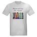Please don't eat the crayons Ash Grey T-Shirt Humor Light T-Shirt by CafePress
