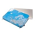 Map Laptop Case - Blue (14" Screen or Smaller)