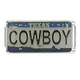 Pugster License Plate Texas Flag Italian Charm Bracelet Bracelet Link