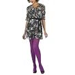 GO International&reg; Lace Print Dress w/Slip Ebony