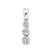 3 Diamond Floral Pendant 1/4 ct. in 10K White Gold with Chain
