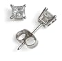 14k White Gold Princess Cut Diamond Solitaire Earrings (1/3 ct, J, I2)