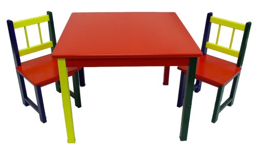 Childrens Toyshop  Toys : Beck Children's Wooden Table with Two Chairs