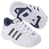 : adidas Infant/Toddler Superstar 2G Ultra Basketball Shoe,White/Dark Indigo,4 M US Toddler