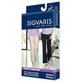 Sigvaris Select Comfort Thigh High With Sil Grip Top Women's Closed Toe 20-30mmHg, M1, Natural