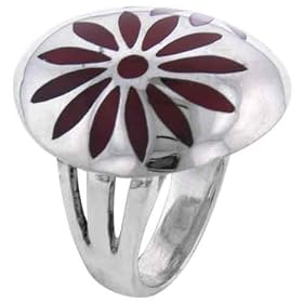 Size 7 Pink Mother Flower Entire Gift Center Sterling Silver Jewelry Ring Fashion Pearl Bracelet